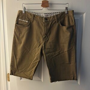 Vans Tan Flat Front Shorts Casual Style 10”